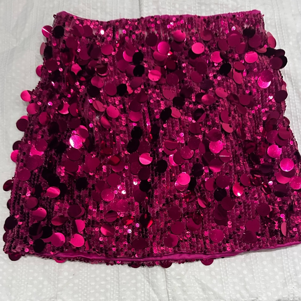 Fuchsia Sequin Mini Skirt - Sparkling Party Mini